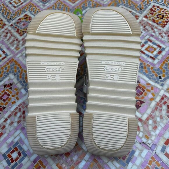 Size M 11 / W 13 Crocs Classic Hiker Xscape Chunky Platform Sandals Vanilla Shoe - Picture 11 of 14